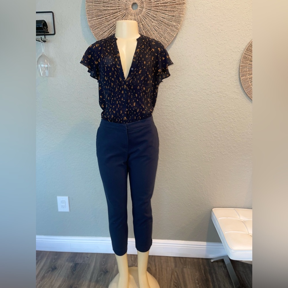 Blue & Mustard Top